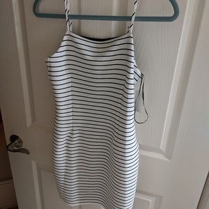 White Striped Dress